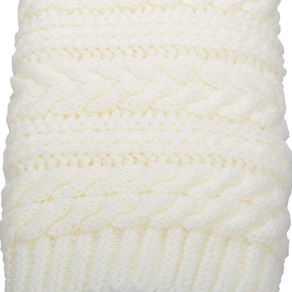 Crochet White Chunky Warm Knit Loop Scarf NIP - Picture 4 of 7